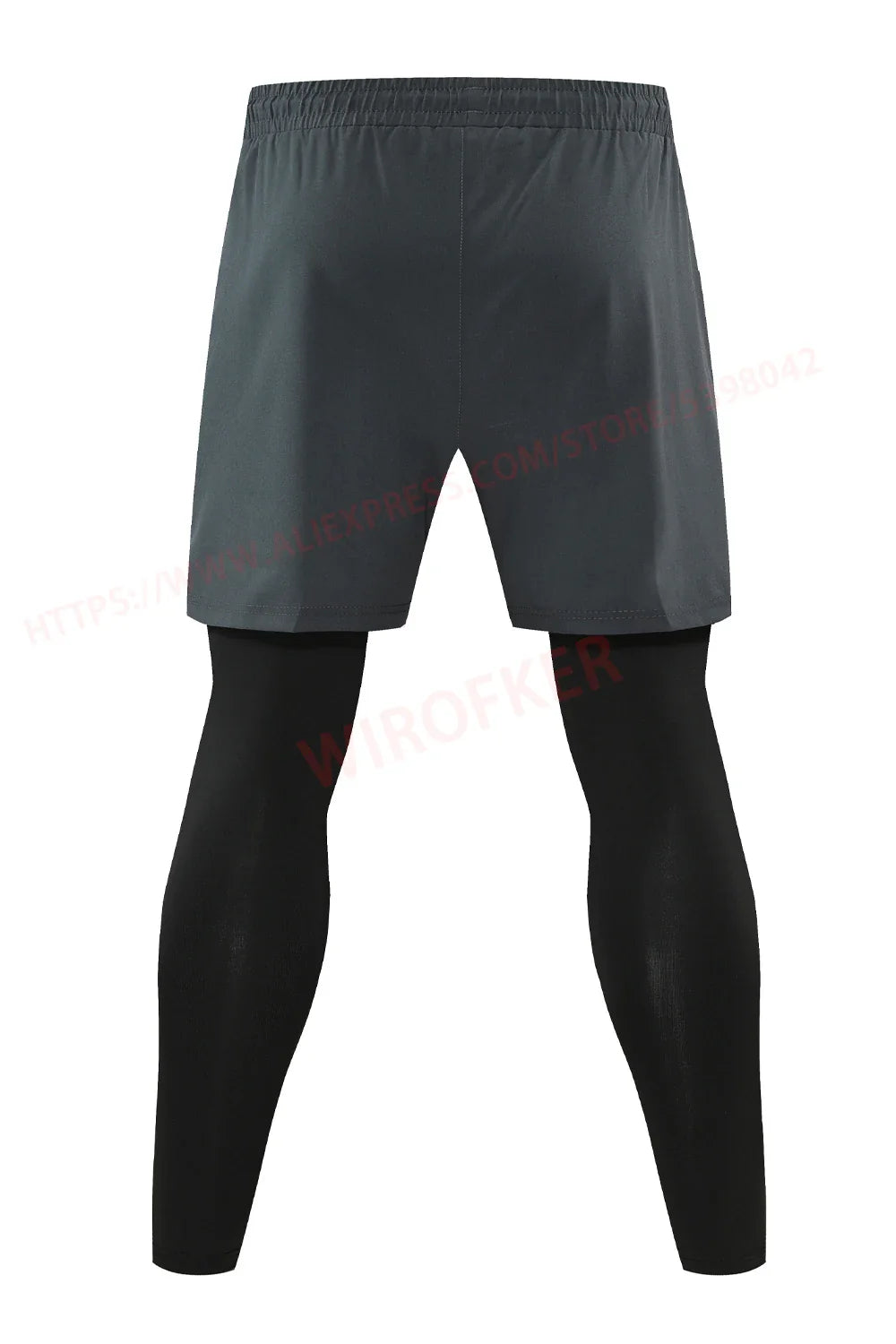 Men Run Trouser 2 In 1 Double Layer Pant Tight Training Basketball Legging Print Fitness Sweatpant With Pockets Running Trousers