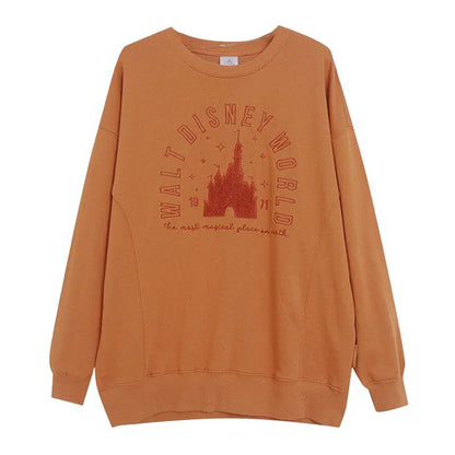 Embroidery Sweatshirt Women O Neck Pullover Tops Female Casual Loose Jumper Oversized Unisex Couple