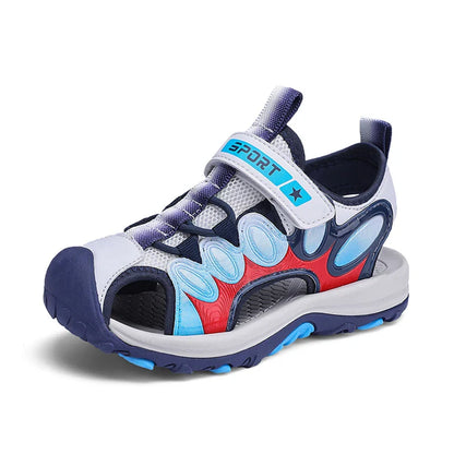 Summer Sport Sandals for Children's 5-16 Years Boys Breathable Anti-Slip Beach Water Shoes Outdoor Anti-Bump Walking Sandails