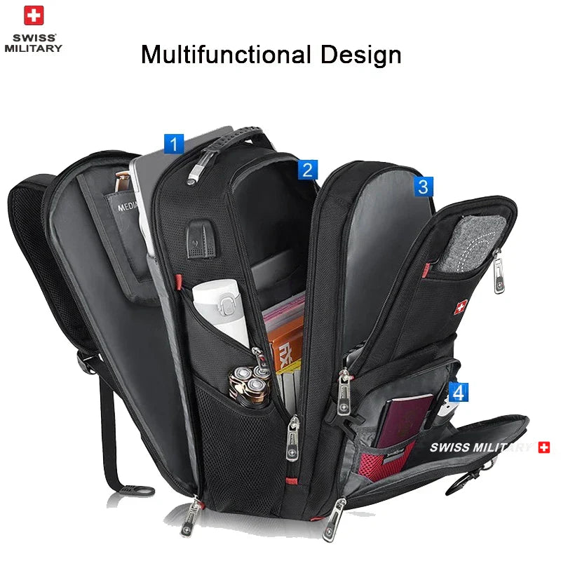 Fashion Travel Multifunction Large Capacity Male Bag Usb Charging Waterproof 23 inch Laptop Backpack Men Mochila
