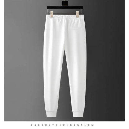 Spring Autumn Men's Sets Luxury Bee Printed Zipper Sweatshirt Solid Color Leisure Sports Elastic Wasit Pants Man Suits