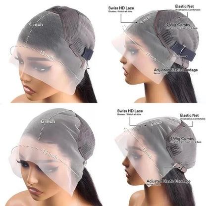 13x6 99j Burgundy Lace Front Wigs Human Hair Deep Wave 250 Density Transparent Frontal Wigs Pre Plucked Red Curly Wigs for Women