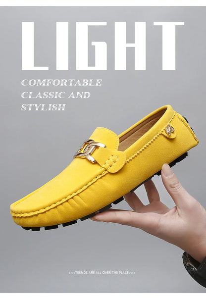 Sapatos Masculinos 2025 Novos Feitos à Mão Gorro Sola Macia Slip-On Casual Sapatos Preguiçosos Respiráveis ​​Trbottomy Mais Fáceis de Combinar Tamanho Grande