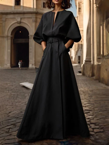 Original Creation Dresses 2025 Woman Summer Spring Deep V-Neck Wedding Evening Birthday White Black Simple Maxi Dress