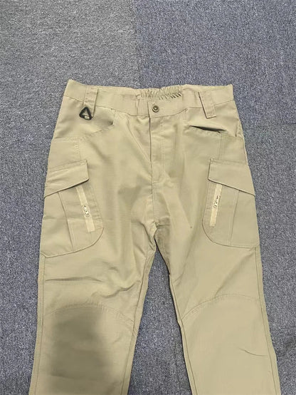 Men City Pants Cargo Trousers Multi-pocket Waterproof Wear-resistant Casual Training Overalls  Fat Cargo Quick Dry Pants