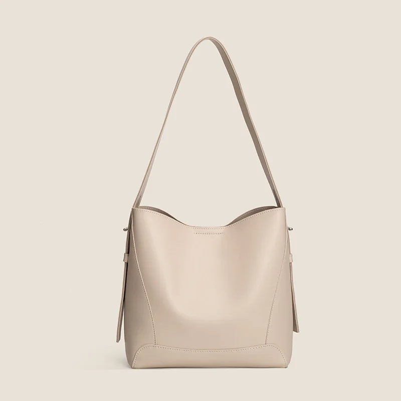 2025 New Fashion Women's Tote Bag High-end Large Capacity Bucket Bag Soft Leather Multifunctional Practical Crossbody Bag Cabas
