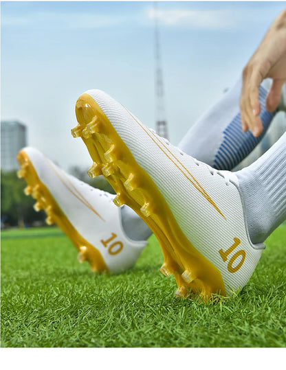 Low Top Soccer Cleats Men Football Boots TF AG Boys Turf Indoor Training Shoes Breathable Lightweight Comfortable Sport Sneakers