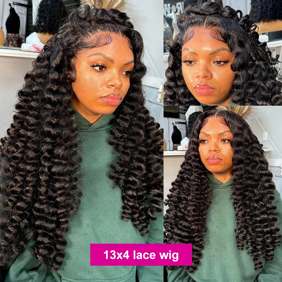 Loose Wave 13x6 HD Lace Frontal Wigs Loose Waves Wig Human Hair Brazilian Loose Deep Wave Curly Wigs Human Hair For Women
