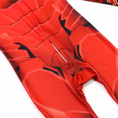 Kid Superhero Jumpsuit Iron Warrior Cosplay Costume Halloween Mask Party Performance Dress Up Boys Girls Movie Role Play Costume