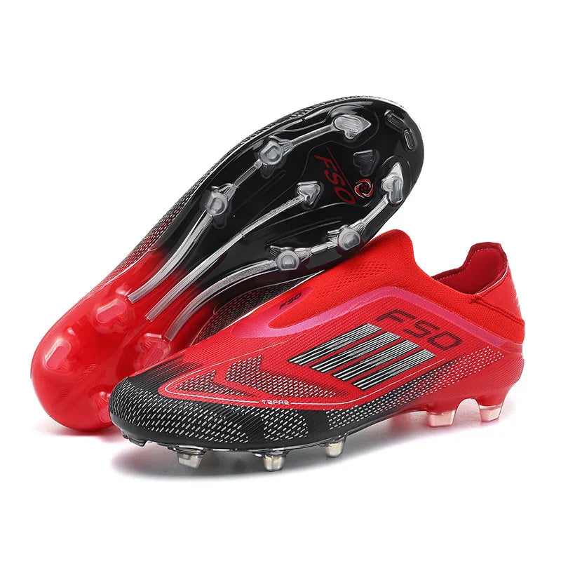 Men Training Soccer Shoes FG Breathable Drop Shipping Match Sport Cleats Football Boots Ultralight Long Spikes Indoor Sneakers