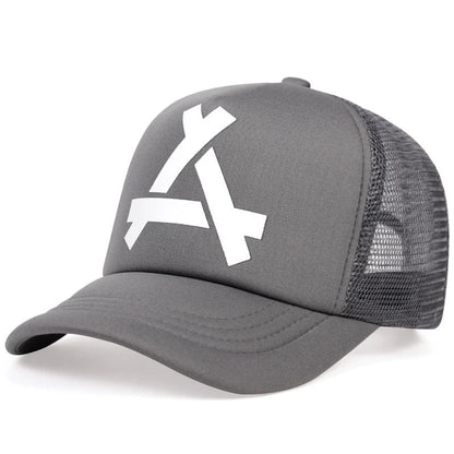 Unisex A- Letter Printing Baseball Net Caps Hip Hop Cap Spring and Summer Outdoor Adjustable Casual Hats Sunscreen Hat