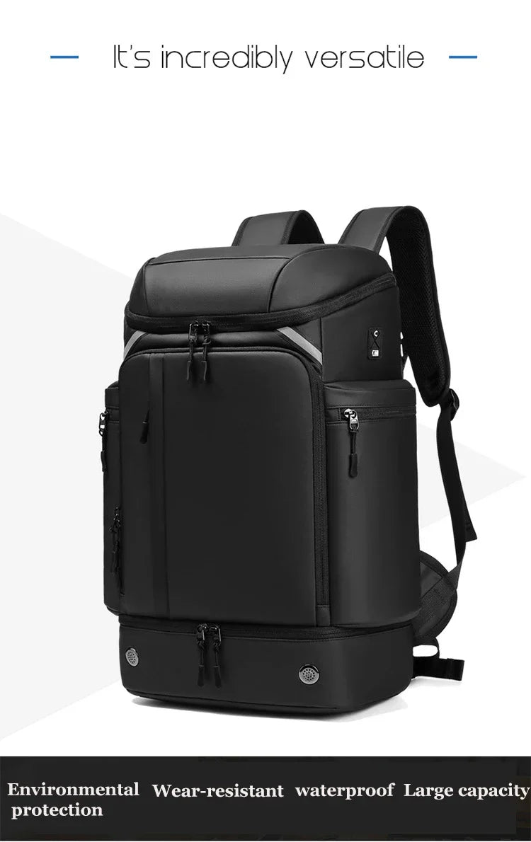 Men travel backpack large capacity trekking Backpack Business 17 Inch Laptop Backpack 50L Hiking fashion Backpack With shoe bag