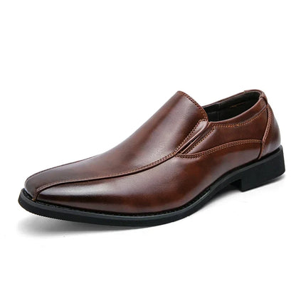 Casual Business Leather Shoes Men Loafers Formal Wedding Shoes Leisure Party Office Flats Men's Social Dress Moccasins