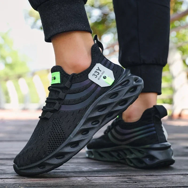 Men's Summer Breathable Mesh Shoes Lightweight Non Slip Knit Running Sneakers Trendy Aesthetic Focused Jogging Basketball Shoes