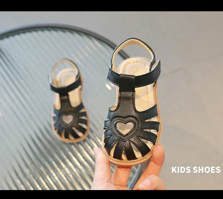 Children Summer Sandals Girls Roman Style Beach Shoes Baby Girls Hook Loop Flats Kids Gladiator Sandals Size 21-30