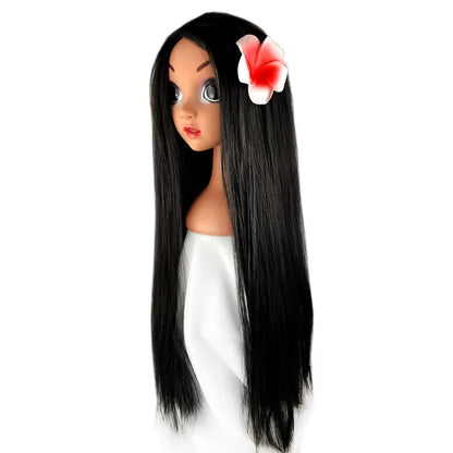Kids Cosplay Dress for Girls Lilo Inspired Hawaiian Costume With Wreath Necklace Bag Doll for Halloween Birthday