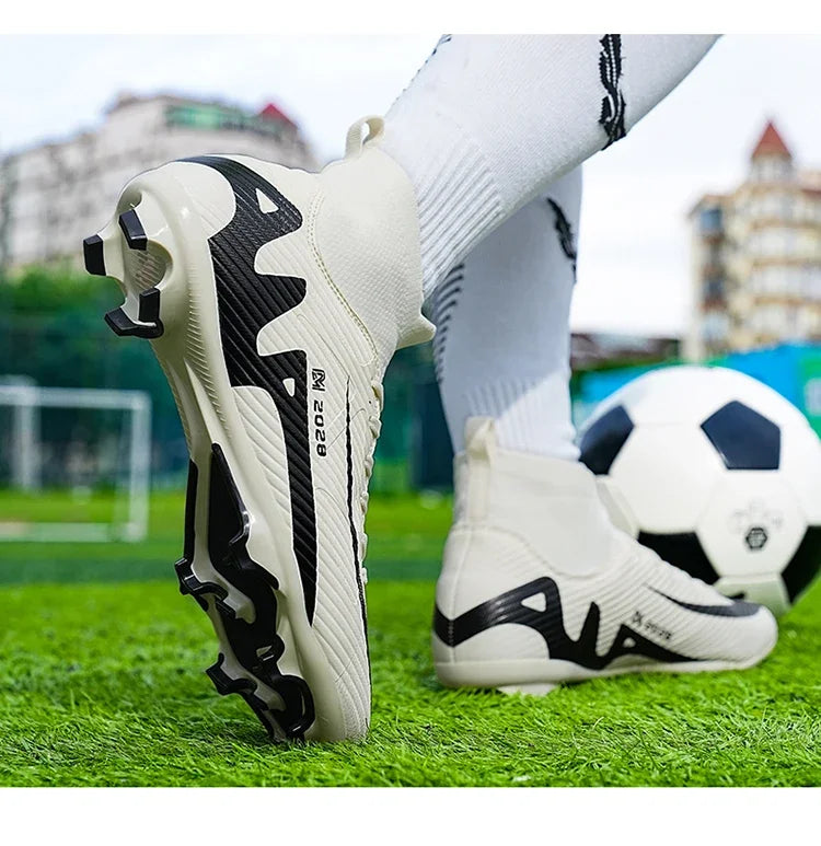 Fashion Pink Soccer Shoes Men's  Professional Lightweight Sock Football Boots Outdoor Non-slip Original Football Cleats Sneakers
