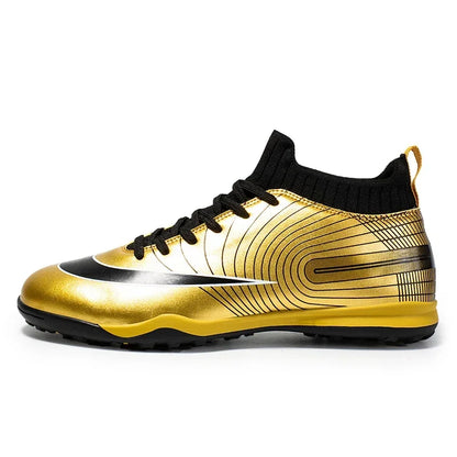 Men Soccer Shoes Ankle Outdoor Long Spikes Football Boots TF Professional Grass Cleats Unisex Football Shoes Chuteira Society
