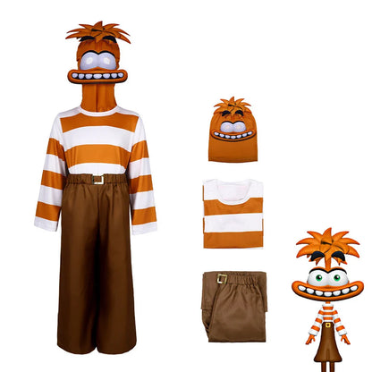 NewAnime Movie Inside Out Joy Cospaly Costume Joy Anger Fear Cos Outfits For Adult Kids Halloween Stage Performance Costume