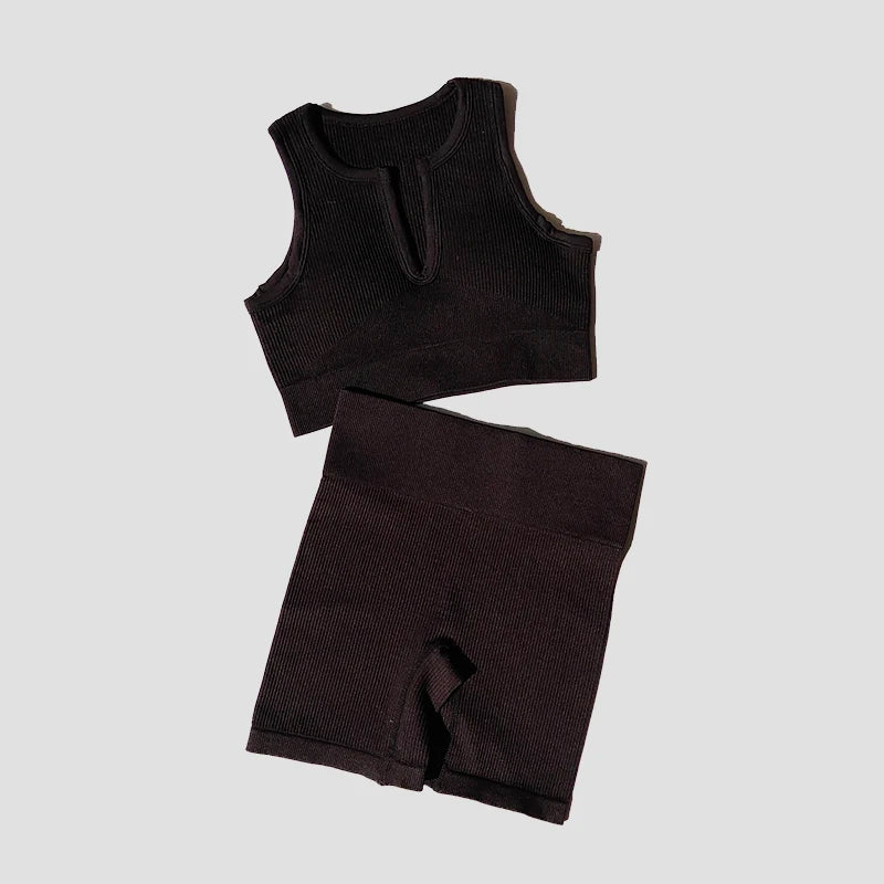 2/4/6PCS Seamless Women Yoga Set Workout Sportswear Fitness Bra Sport Pants Gym Clothing High Waist Leggings Shorts Sports Suits