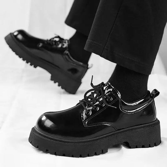 Men's formal shoes, business casual shoes, shiny big toe shoes, men's shoes, event party dress shoes