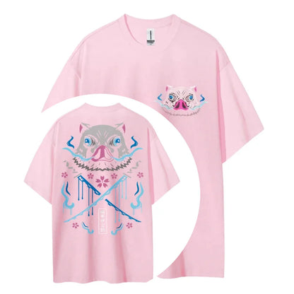 Printing Men's and Women's Summer New Fashion Cotton Breathable Unisex Round Neck Anime T-Shirt