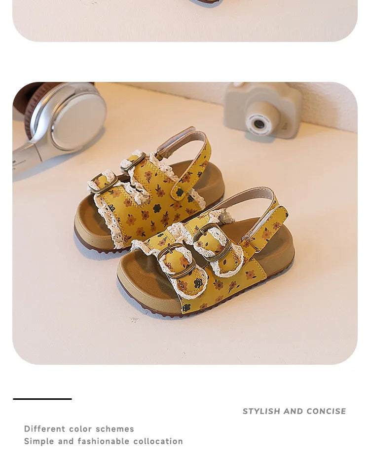 2026 Summmer Girls Shoes Comfortable Soft Sole Sandals Fashionable Open Toe Polka Dot Sandals Boys Girls Beach Shoes