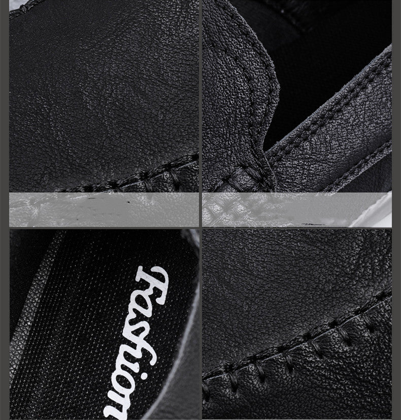 Fashion Men Casual Leather Shoes Luxury Italian Soft Men Loafers Handmade Moccasins Men Breathable Slip on Boat Shoes Plus Size