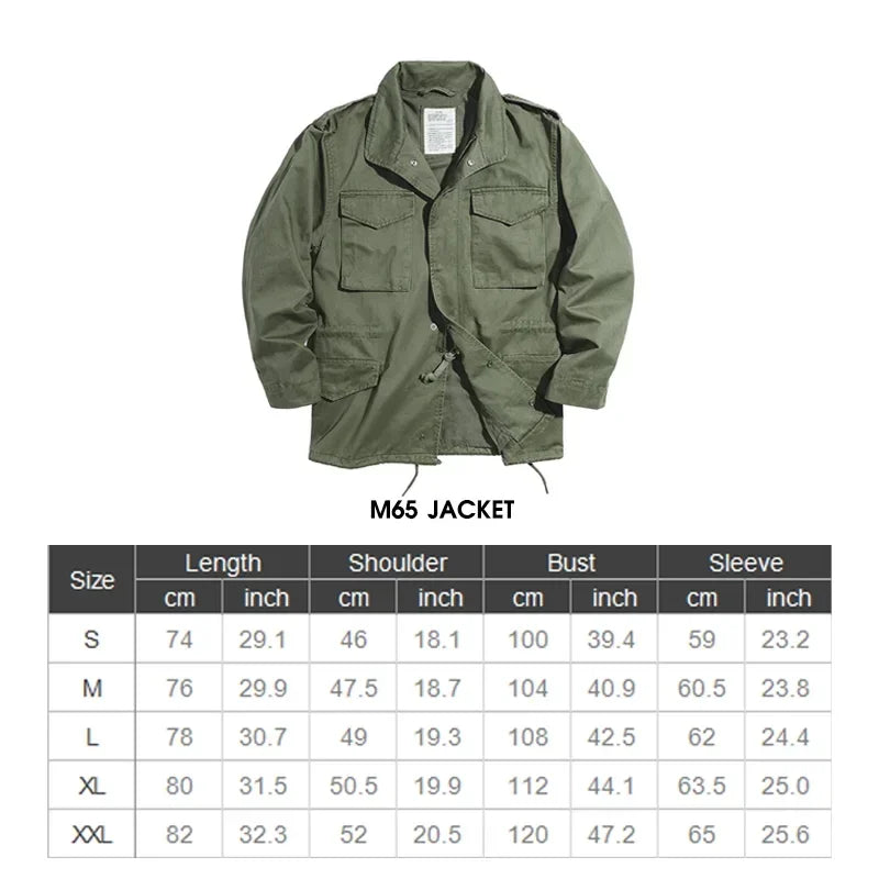 Jackets for Men Green Outdoor Windbreaker Vintage Casual Solid Coat Mens Clothes Multi-Pocket Jacket
