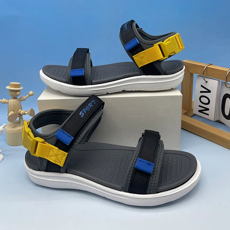 Pink Girls Summer Sandals Children Breathable Beach Shoes Fashion Open Toe Sandals for Kids Boys Casual Walking