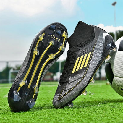 New Men Soccer Shoes Boys Breathable Sport Football Boots Outdoor Cleats Adult Long Spikes Training Non Slip Match Comfortable