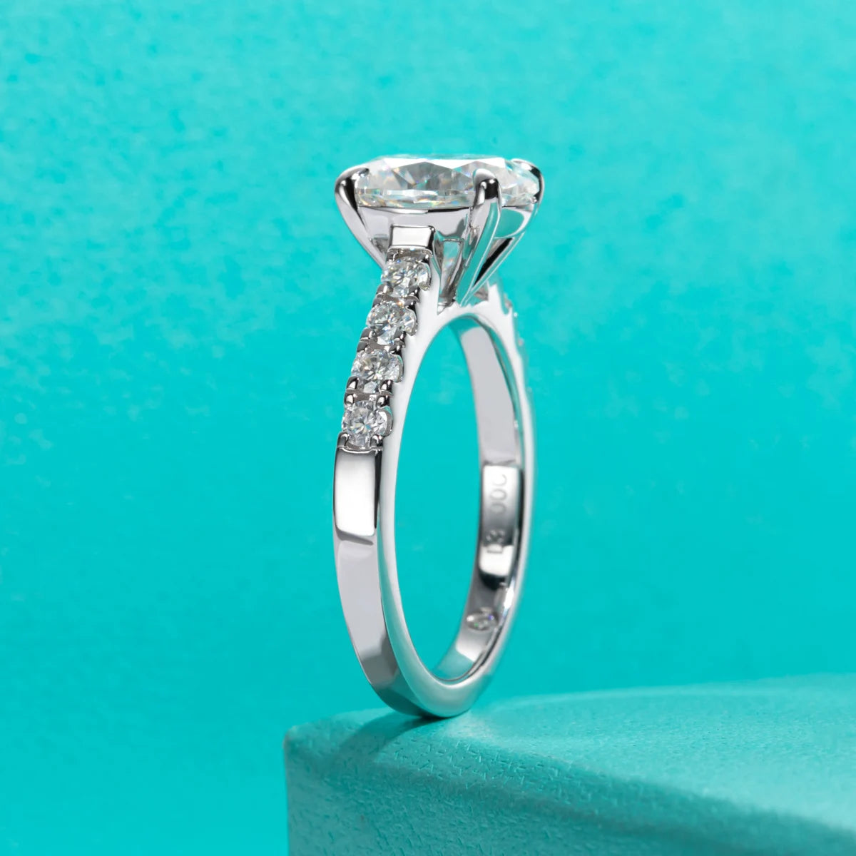 3ct Oval Cut D Color Moissanite Engagement Rings For Women 925 Sterling Silver Wedding Rings Women Jewelry Wholesale