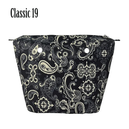 Composite Twill Cloth Waterproof Inner Lining Insert Zipper Pocket for Classic Mini Obag Senior Inner Pocket for O Bag