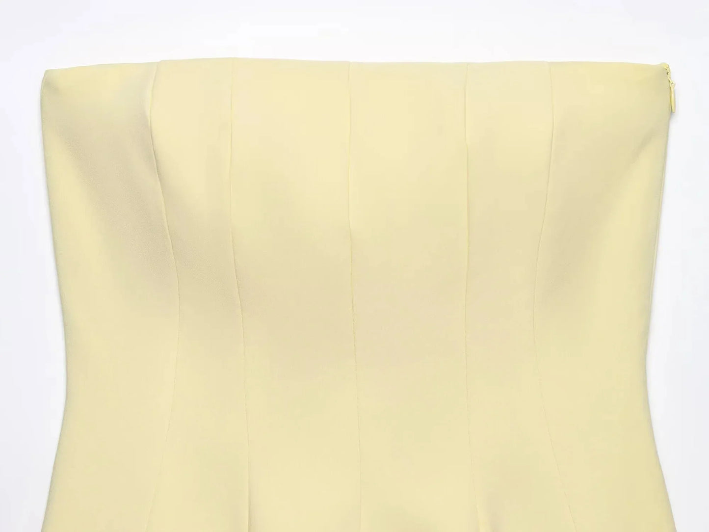 2026 Spring Summer Butter Yellow Sexy Women Tops Fashion Solid Strapless Short Tops Chic Streetwear Ladies Tops