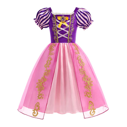 Girls Costume Sleeping Beauty Aurora Princess Party Rapunzel Halloween Snow White Cosplay Costume Kid Cinderella Dress up