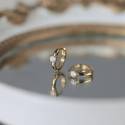 925 Sterling Silver Ear Buckle Snake Twisted Round Circle Microinlaid Zirconia Hoop Earrings For Women Pendientes Aro Rojos