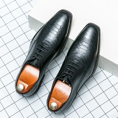Men's Brown Work Derby Shoes Fashion Dress Shoes Men Office Business Formal Luxury Casual Mens Shoes Wedding Party Oxford Shoes