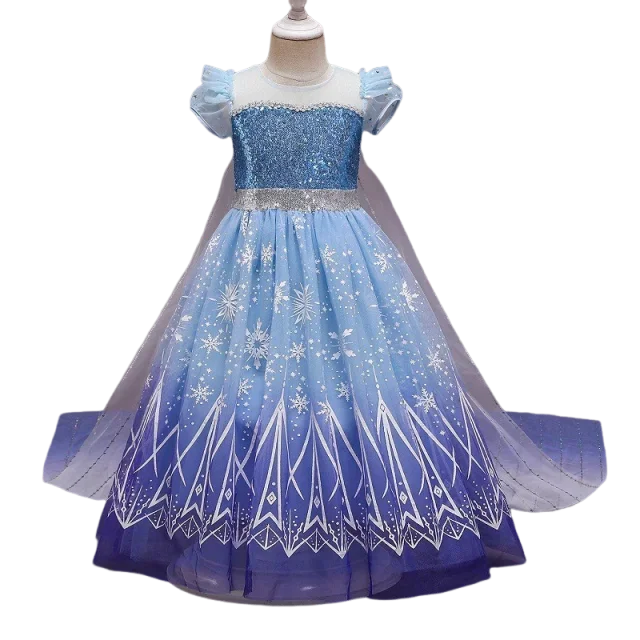 Frozen 2 Elsa Princess Girls Dress Up Snow Queen Costume Carnival Party Halloween Kids Carnival Birthday Party Clothes