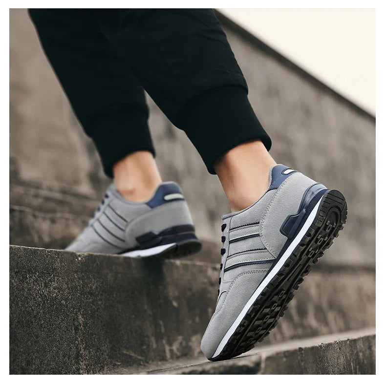 Tênis Masculino de Couro de Alta Qualidade Calçados Casuais Outono 2024 Novo Tênis Masculino Respirável Calçados Masculinos Tênis Masculino Plano Zapatillas Hombre
