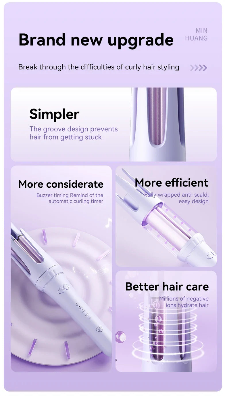 Hair Curling Iron 32mm Curler Wand Professional Curly Tongs Ceramic Electric Salon Styling Tool Small Crimping Iron