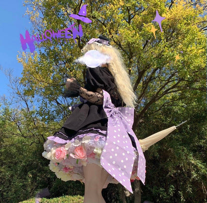 Flowers Crinoline Sweet Fairy Lolita 2024 Spring and Summer Bubble Skirt Gorgeous French Elegant Girl Women's Organza Midi Skirt