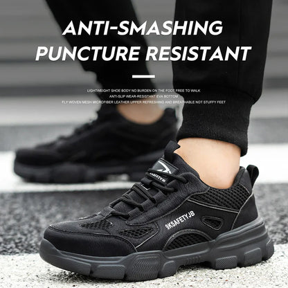 Men Steel Toe Shoes Sport Style New Unisex Safety Shoes Men Work Sneakers Indestructible Safety Boots Women Shoes