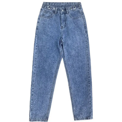 High-Waisted Slimming Vintage Straight-Leg Loose-Fit Jeans