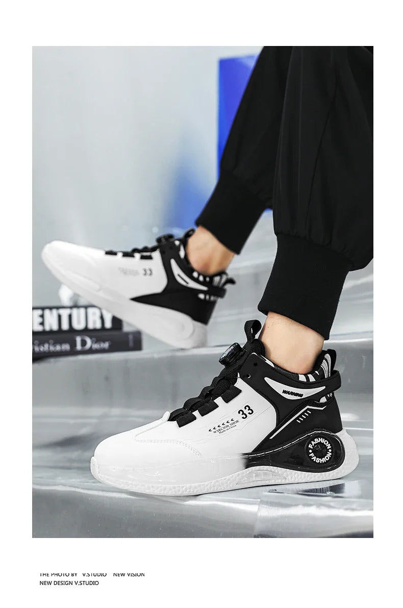 Tênis Masculino com Fivela Rotativa Confortável Antiderrapante Cadarço Durável para Atividades ao Ar Livre