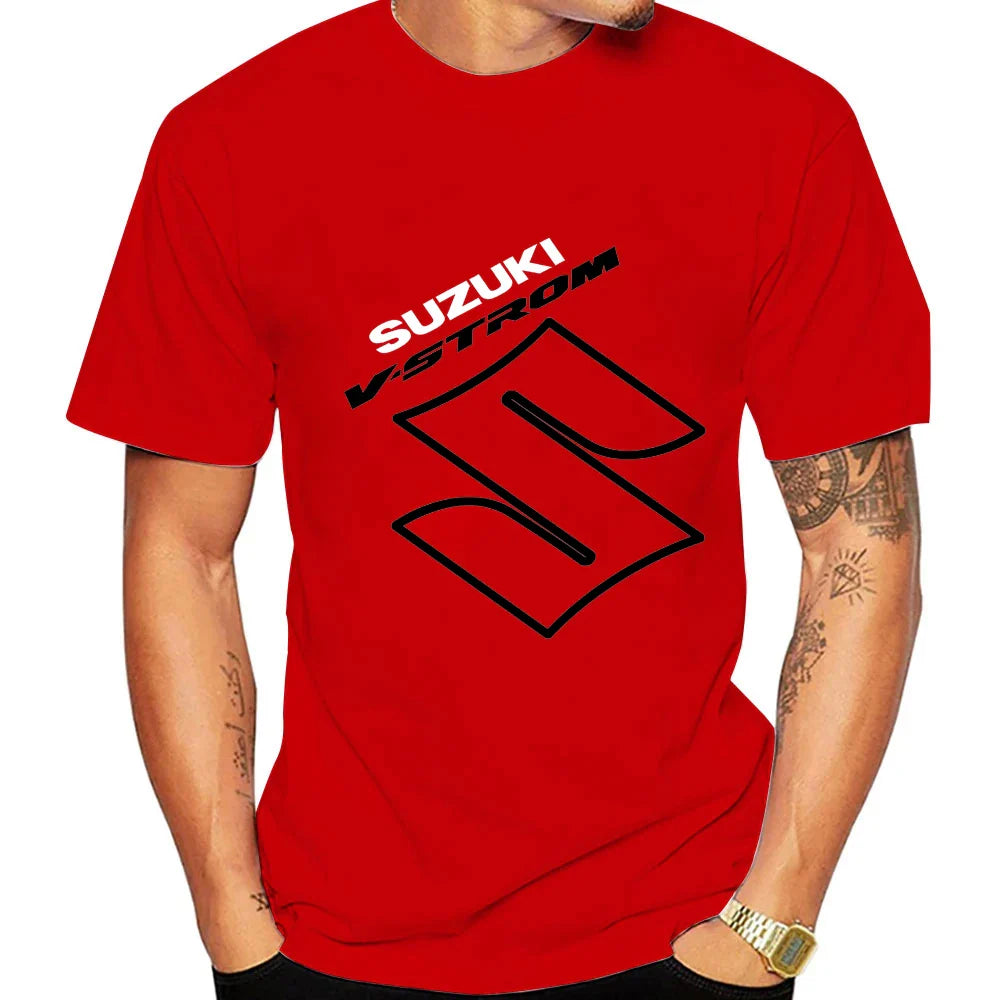 Summer new style motorcycle enthusiast men's 100% cotton T-shirt for casual sports fashion trend, loose short sleeves