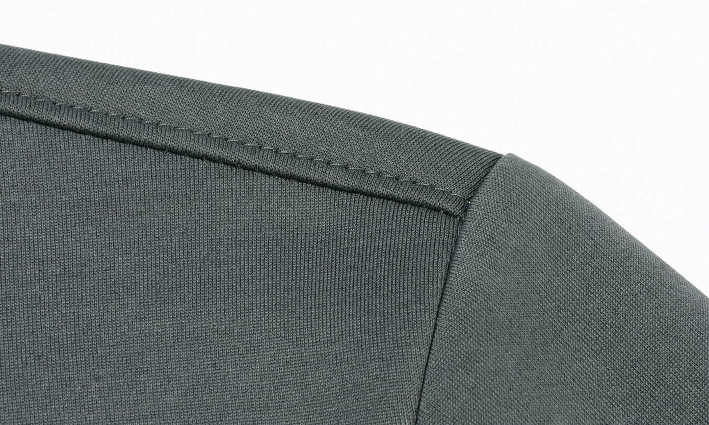 Luxury Quality Men's Polo Shirt Simple Solid Color Print Long Sleeve Autumn Lapel T-Shirt Business Casual Fashion Trend Menswear