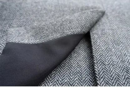 Peaky Blinders Men's 3-Piece Suit Vintage Plaid Autumn/Winter Heavyweight New Style Jacket+Vest+Pants Slim Fit Formal Suit