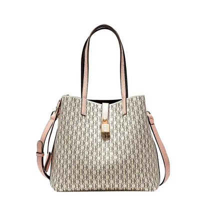 Women's Large Capacity Handbag Daily Commuting High-end Versatile PU Material Letter Printed Design Women's Crossbody Bag