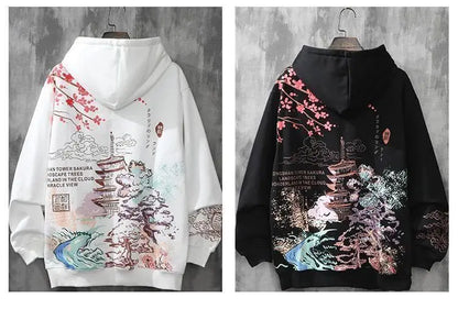 Moletons Pretos com Estampa de Anime Essenciais com Capuz Feminino Estética Coreana Moda Fofa Moletons com Capuz Streetwear para Mulheres