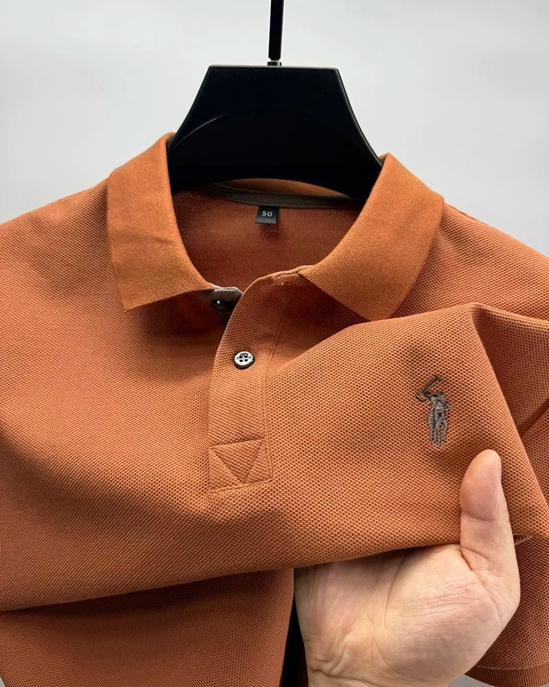 Luxury brand 100% cotton short sleeve polo shirt summer new trend Paul pony embroidery T-shirt business golf casual men's wear